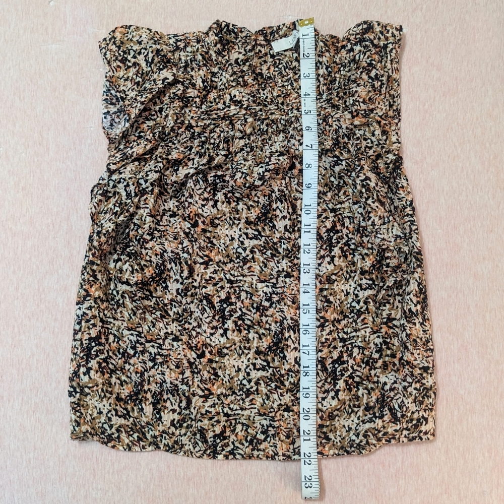NWOT LOFT Pintucked Ruffle Shell Top - Picture 8 of 11